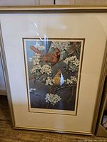 Full view of framed print with mat and frame