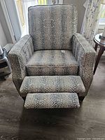 Front view with footrest extended