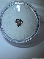 Heart-cut sapphire in gem jar, champagne color view