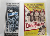 Riot on Sunset Strip and The Delinquents posters in sleeves