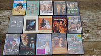 First photo showing 15 DVD cases laid out