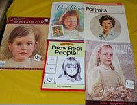 Front covers of all five portrait art reference books