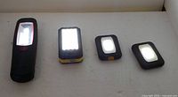 Front view showing four LED lights illuminated