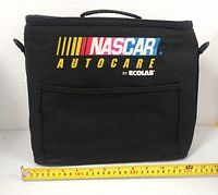 Front view showing NASCAR AutoCare logo and mesh pocket