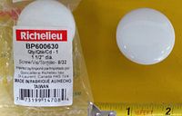 Package label showing Richelieu BP600630, size, origin, and one pull facing front