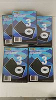 Five sealed DiskPro 3-pack CD/DVD/Blu-ray case bundles