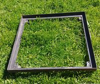Top view of square metal dolly frame
