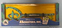 Front view of boxed Disney Pixar Monsters, Inc. 20th Anniversary decorative key