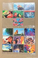 front view of binder page showing card fronts