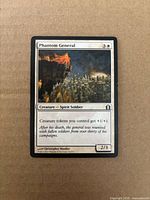 Front of Phantom General card showing artwork, text, power/toughness
