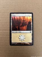 Front of Plains card showing artwork, title, and set details
