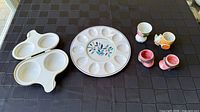 Overview of all six pieces on table