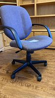 Full front view of gray/brown fabric office chair