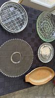 Overview of all five serving pieces on table