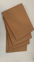Back view showing cork backing of all four placemats