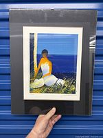 Full view of framed lithograph