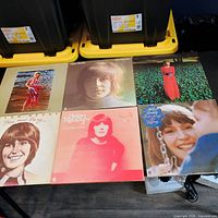 All six album covers laid out for identification