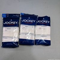 Front view of all three Jockey Classics brief packs