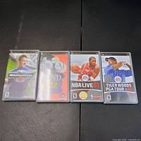 Front view of all four PSP game cases