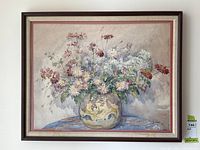 Full view of framed watercolor painting