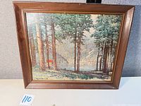 Front view of framed Robert Wood landscape print