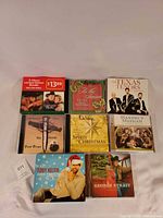 Front view of nine CD cases