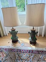 Both lamps with shades displayed side by side