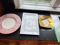 All three pieces side by side on countertop