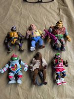 Front view of all six TMNT figures