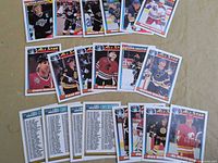 Overview of all cards laid out showing quantity and variety