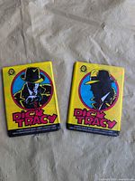Front view of two sealed Dick Tracy wax packs