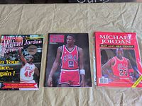 All three Michael Jordan magazines laid side by side