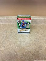 Front view of sealed Upper Deck MVP 2025-26 Hockey blaster box