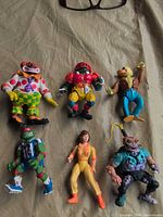 Front view of all six figures