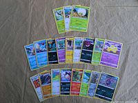 All cards arranged in two rows showing front artwork and count