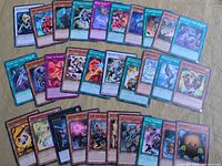 Overview of all cards laid out showing mix and condition