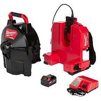 Powered base, sectional drum, battery and charger