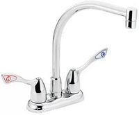 Complete faucet with dual handles and spout