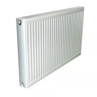 Angle view of white Stelrad Softline Compact radiator