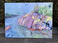 Full view of Mary Gourlay oil on canvas landscape painting