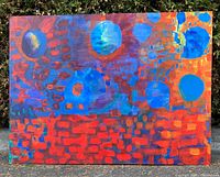 Full view of the painting front, showing composition and scale