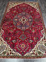 Full view of rug showing overall pattern and colors