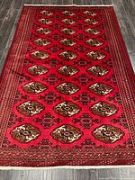 Full view of rug showing overall pattern and colors