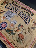Box top showing Classic Banks title and anniversary markings
