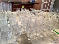 Front view showing majority of stemware pieces