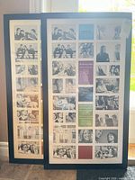 Front view of both matching collage frames standing side by side