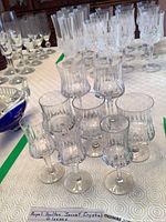 Group of Royal Doulton Sonnet stemware on table