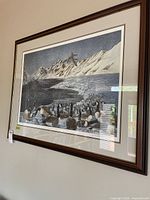Framed print on wall showing image and frame