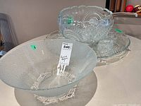 Overall lot showing punch set and salad bowl