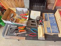 Overall lot layout on table showing all items